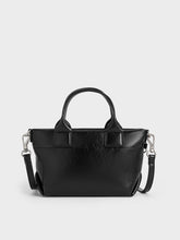 Charles & Ke*th -  Atwood Crinkle-Effect Chain-Embellished Tote Bag - Black